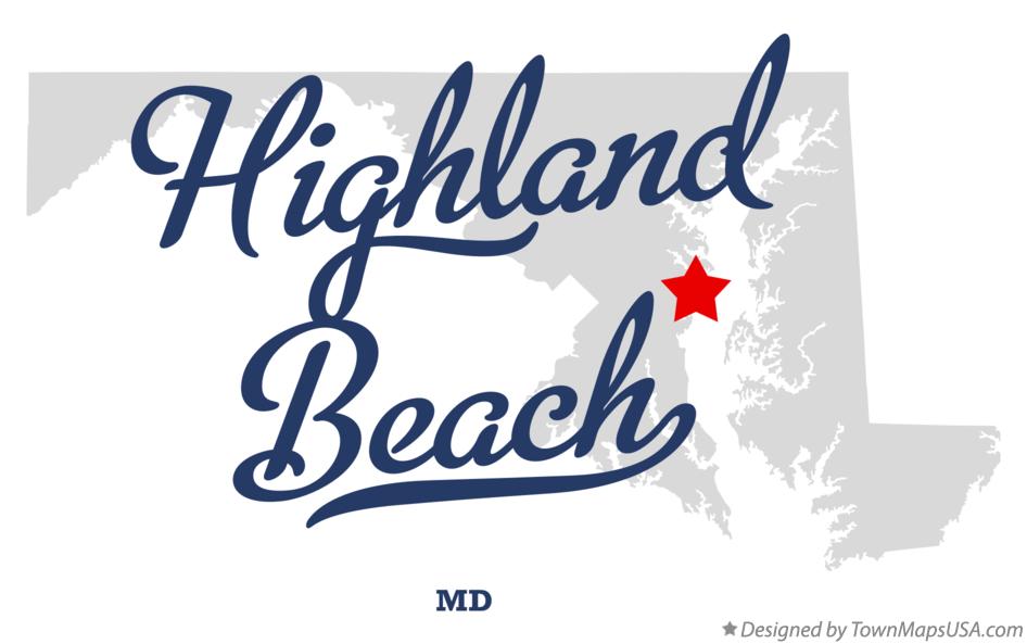 Map of Highland Beach Maryland MD
