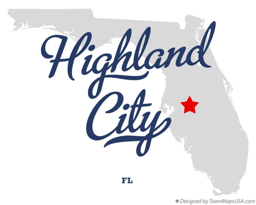 Map of Highland City Florida FL