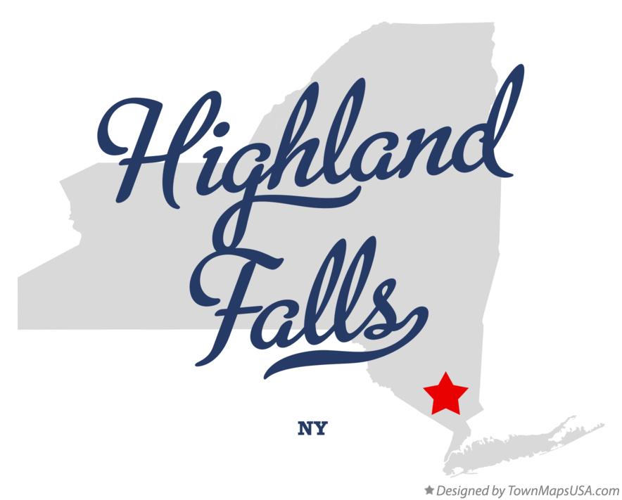 Map of Highland Falls New York NY