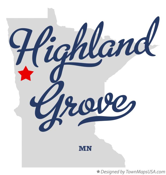 Map of Highland Grove Minnesota MN