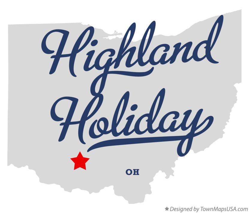 Map of Highland Holiday Ohio OH