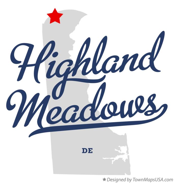 Map of Highland Meadows Delaware DE