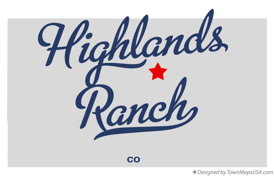 Map of Highlands Ranch Colorado CO