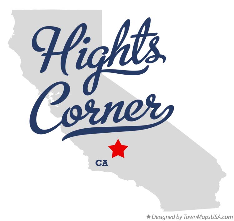Map of Hights Corner California CA