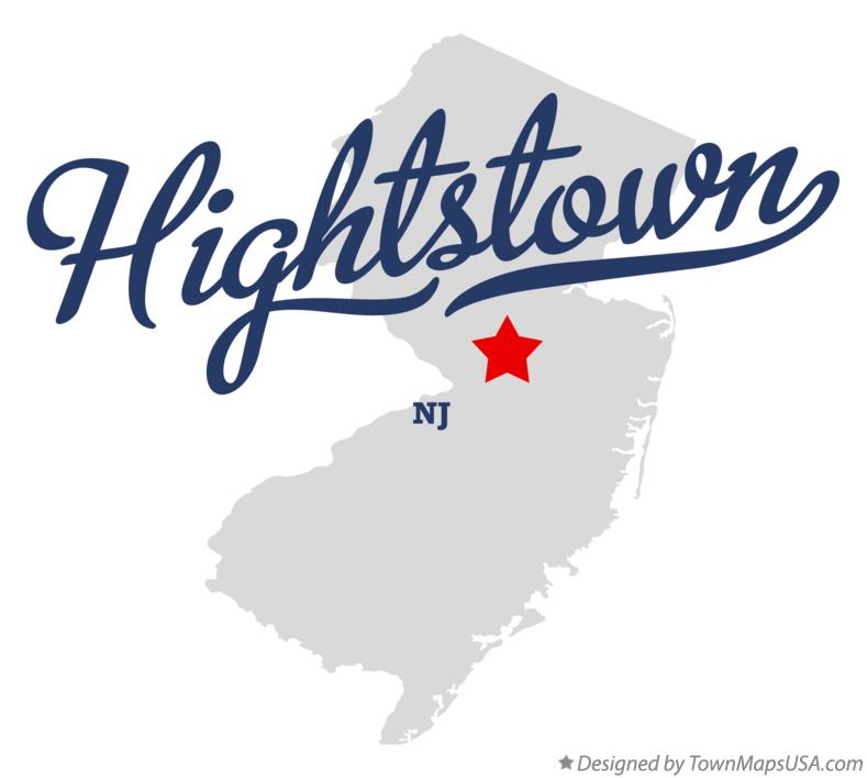 Map of Hightstown New Jersey NJ
