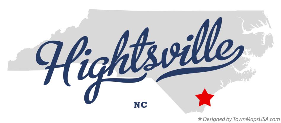 Map of Hightsville North Carolina NC