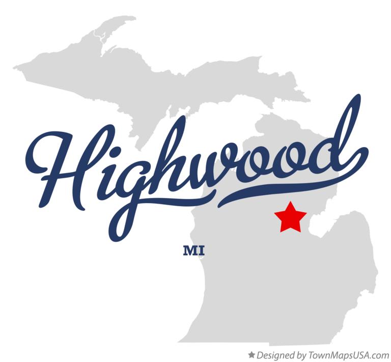 Map of Highwood Michigan MI