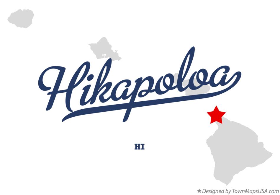 Map of Hikapoloa Hawaii HI
