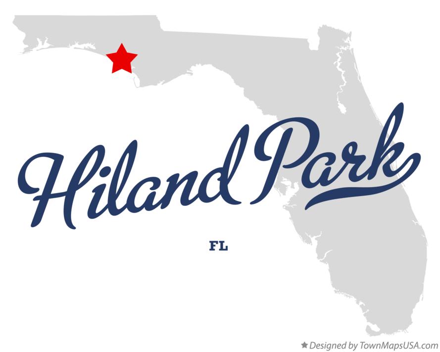 Map of Hiland Park Florida FL