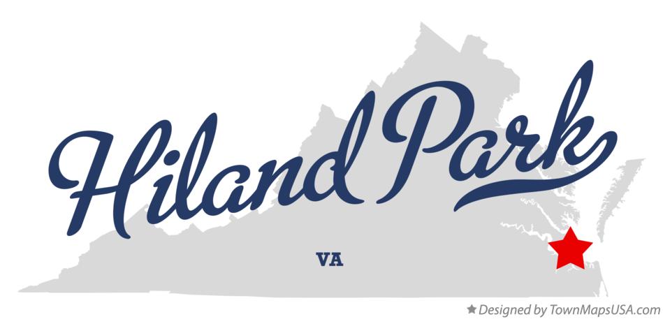 Map of Hiland Park Virginia VA