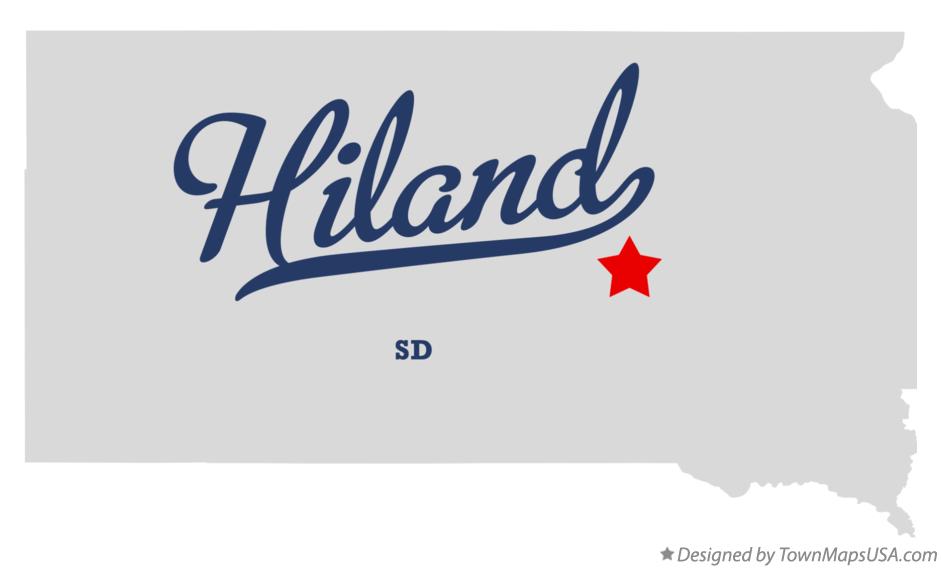 Map of Hiland South Dakota SD
