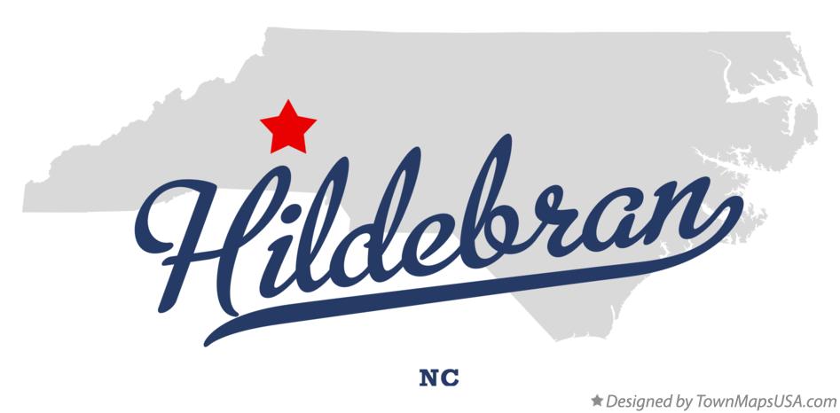Map of Hildebran North Carolina NC