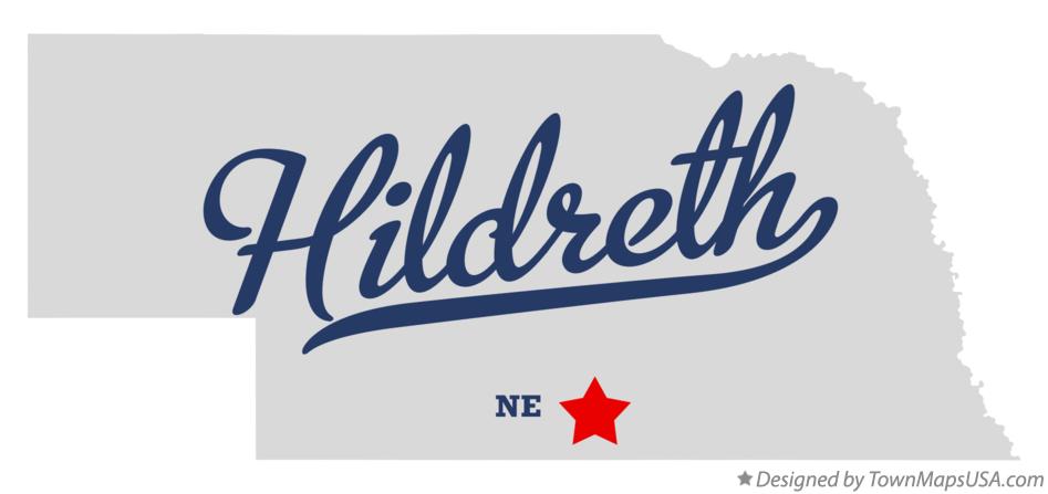 Map of Hildreth Nebraska NE