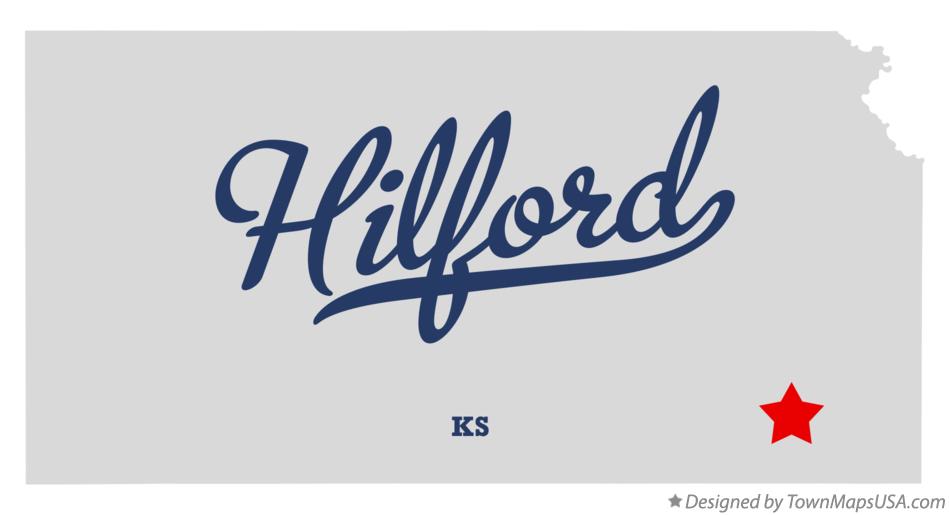 Map of Hilford Kansas KS