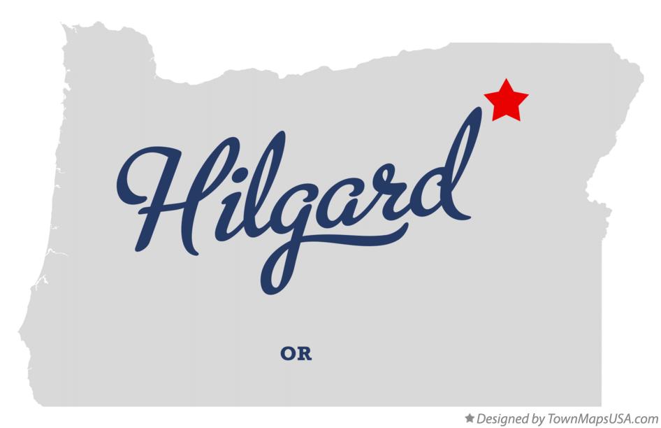 Map of Hilgard Oregon OR