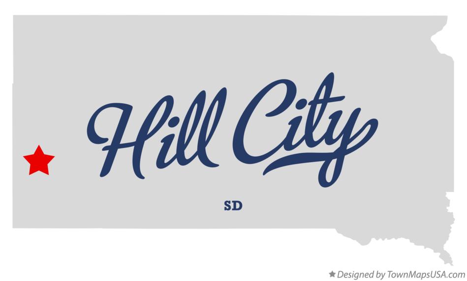 Map of Hill City South Dakota SD