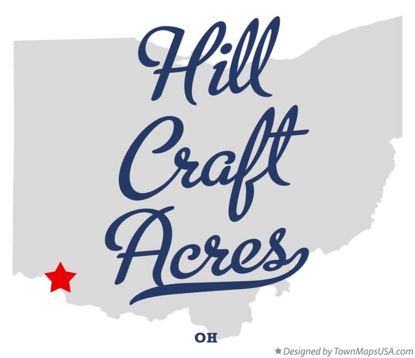 Map of Hill Craft Acres Ohio OH