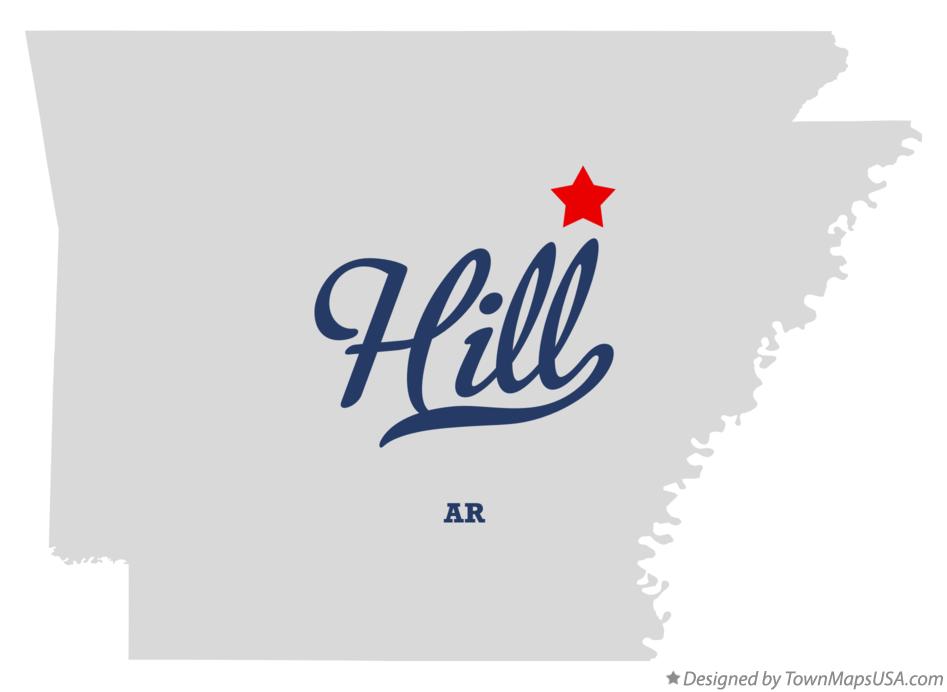 Map of Hill Arkansas AR