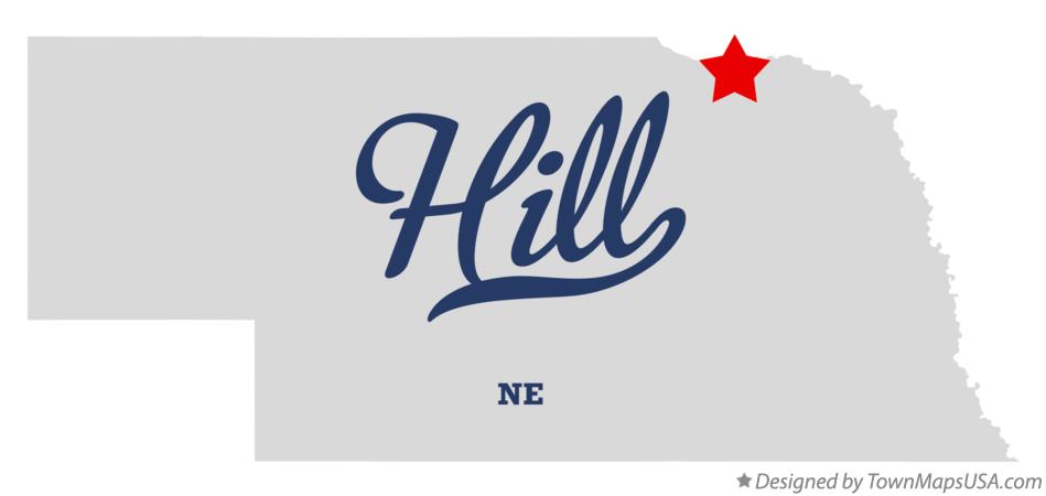 Map of Hill Nebraska NE