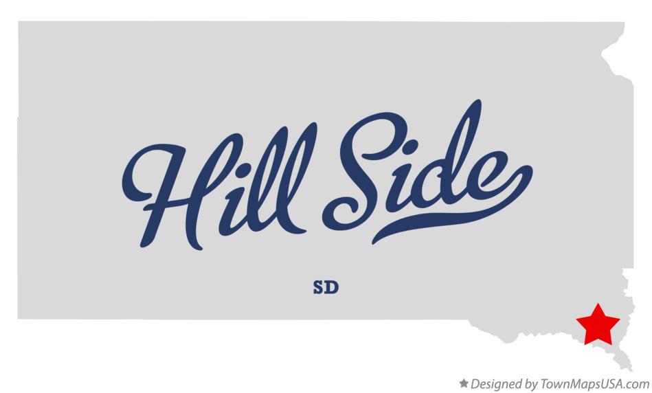 Map of Hill Side South Dakota SD
