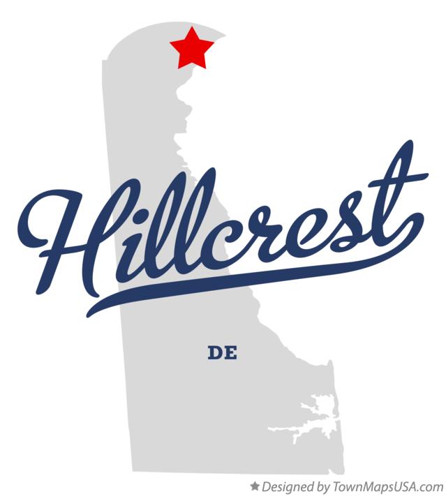 Map of Hillcrest Delaware DE