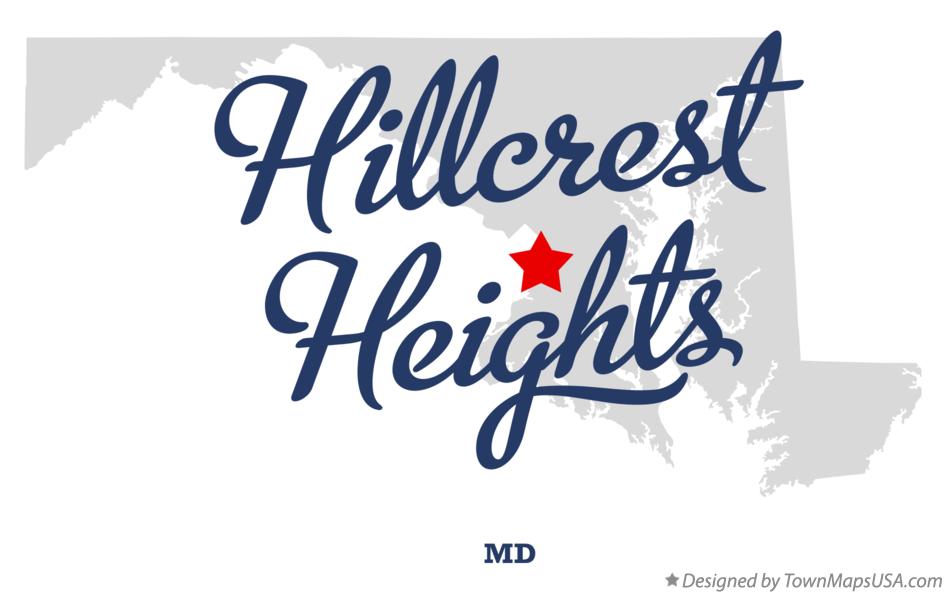 Map of Hillcrest Heights Maryland MD