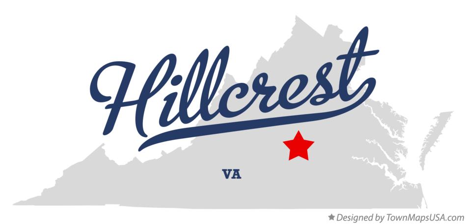 Map of Hillcrest Virginia VA