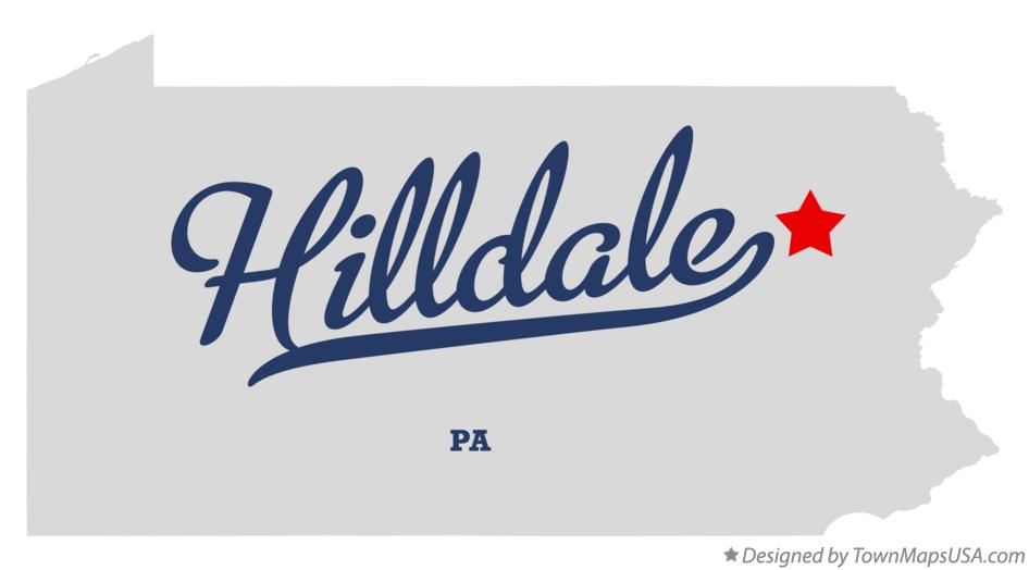 Map of Hilldale Pennsylvania PA
