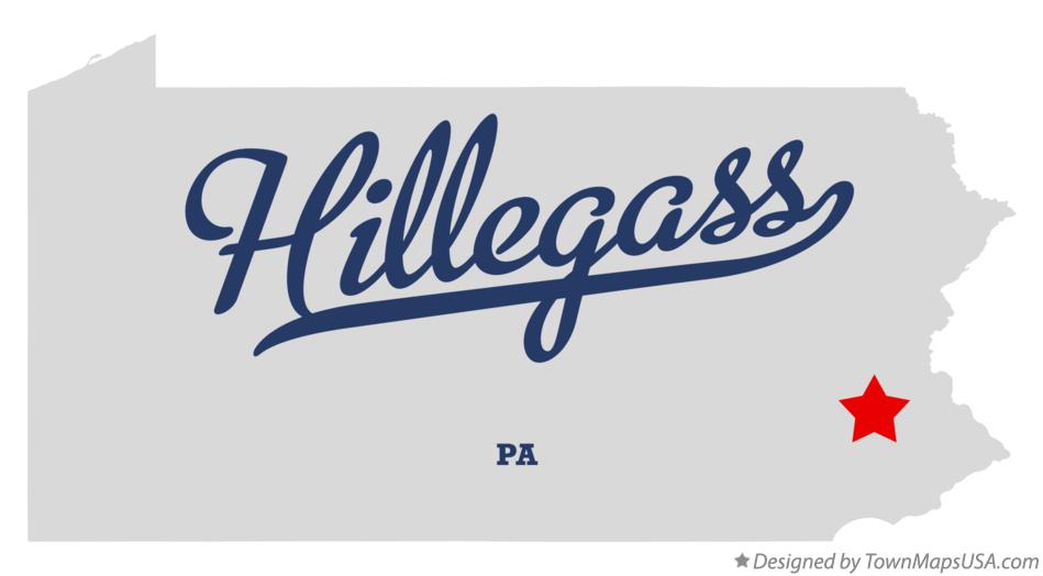 Map of Hillegass Pennsylvania PA