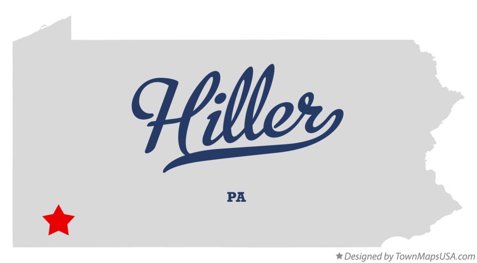 Map of Hiller Pennsylvania PA