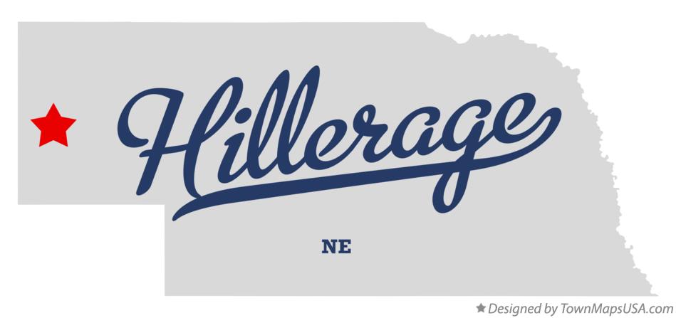 Map of Hillerage Nebraska NE