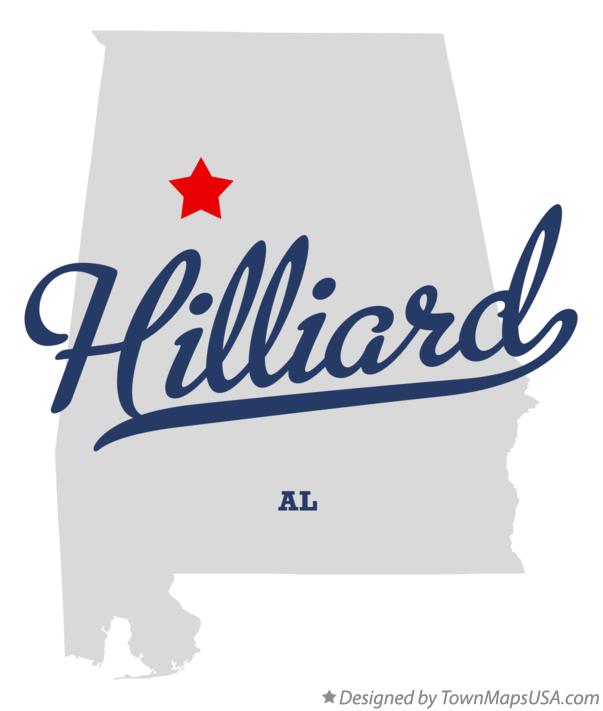 Map of Hilliard Alabama AL