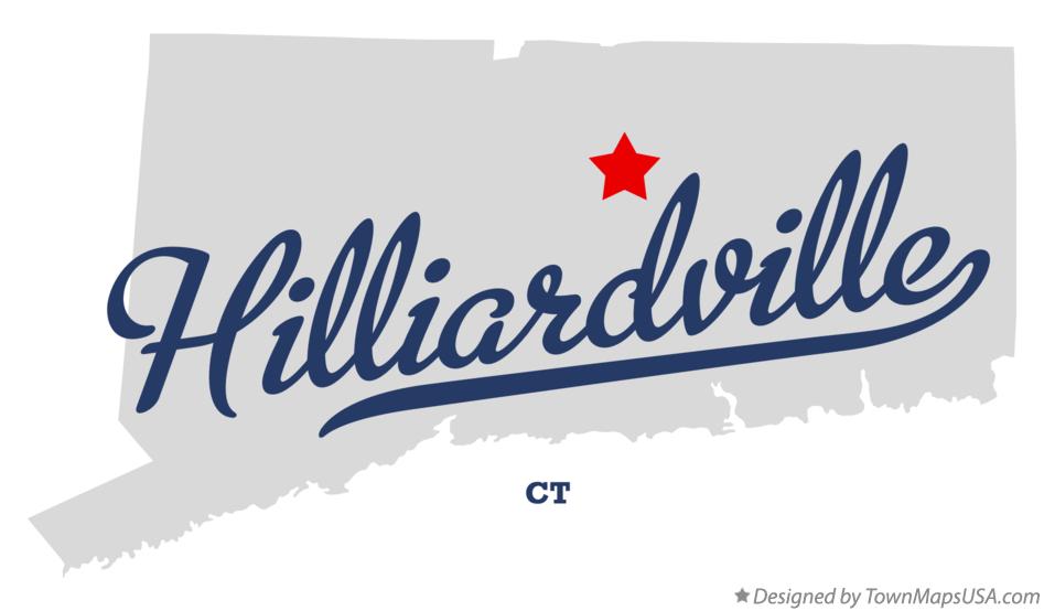 Map of Hilliardville Connecticut CT