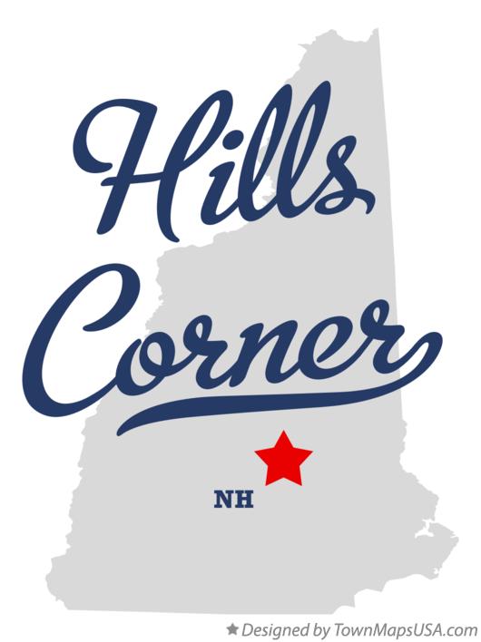 Map of Hills Corner New Hampshire NH