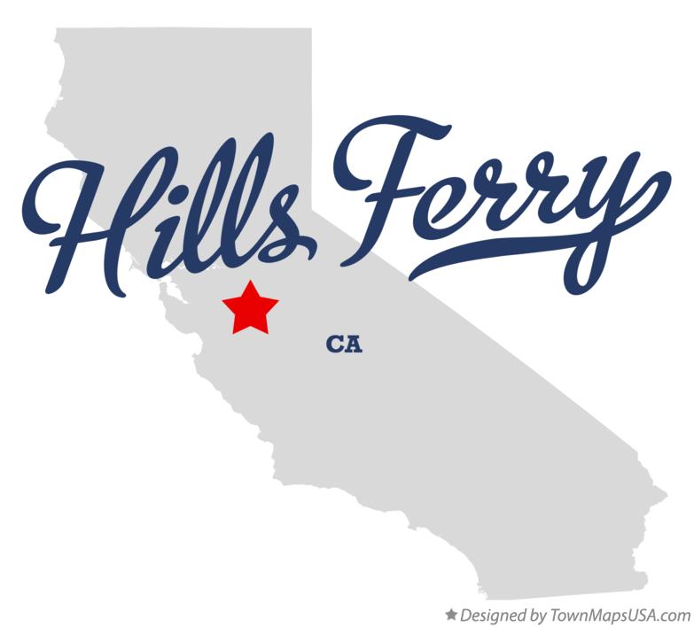 Map of Hills Ferry California CA