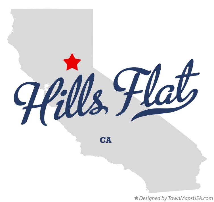 Map of Hills Flat California CA