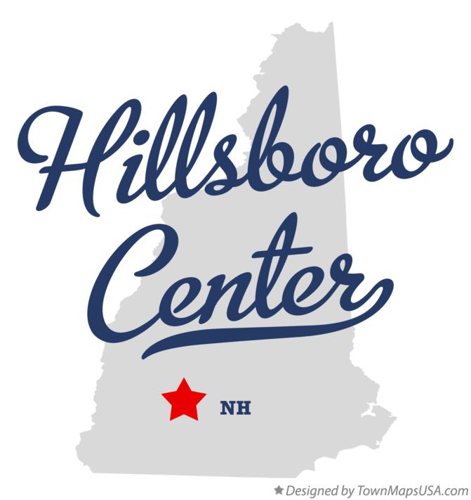 Map of Hillsboro Center New Hampshire NH