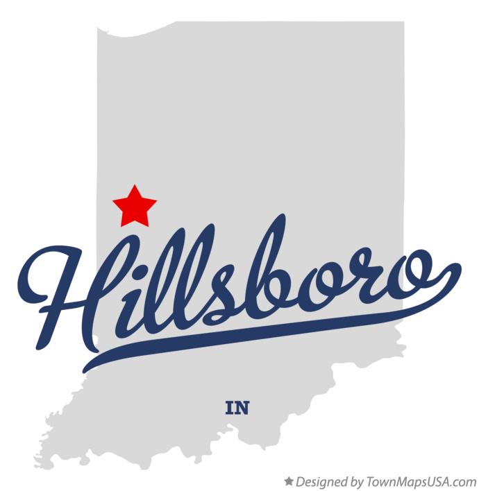 Map of Hillsboro Indiana IN