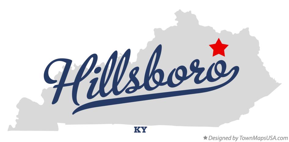 Map of Hillsboro Kentucky KY