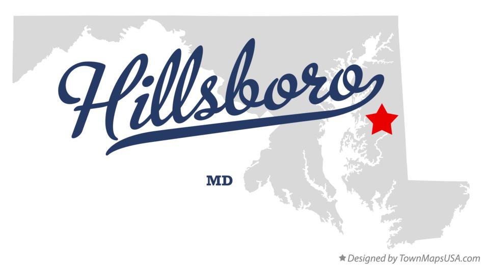 Map of Hillsboro Maryland MD