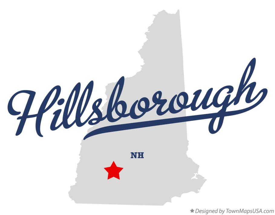 Map of Hillsborough New Hampshire NH