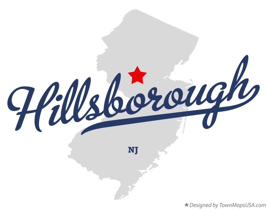 Map of Hillsborough New Jersey NJ