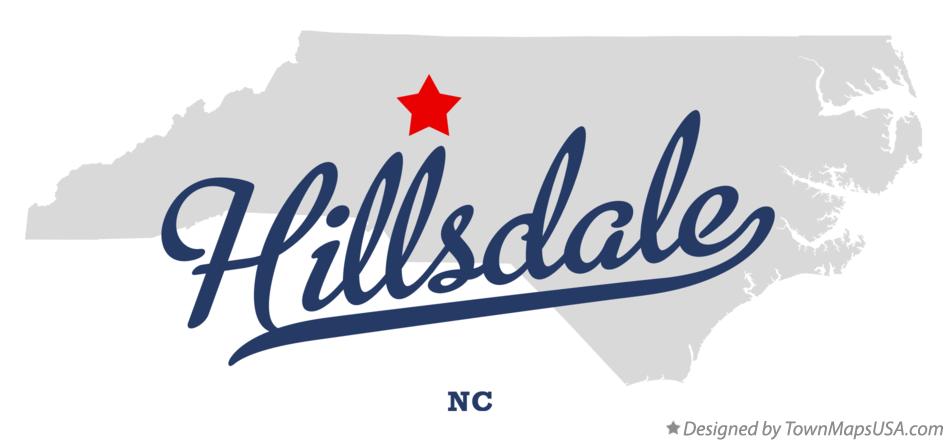 Map of Hillsdale North Carolina NC