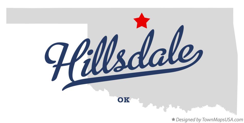 Map of Hillsdale Oklahoma OK