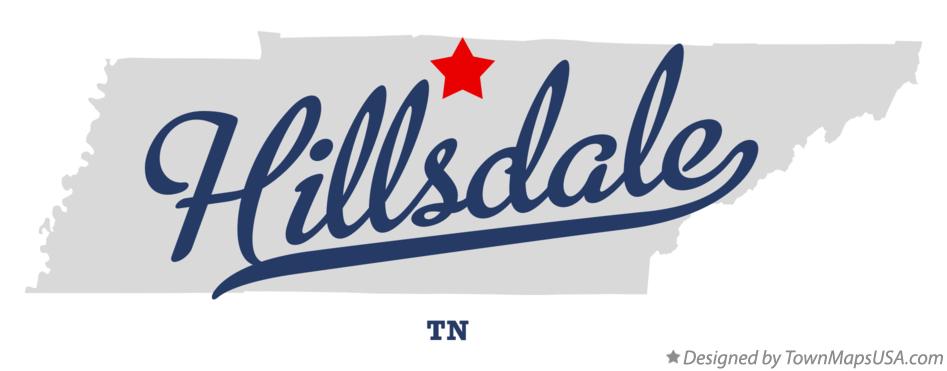 Map of Hillsdale Tennessee TN