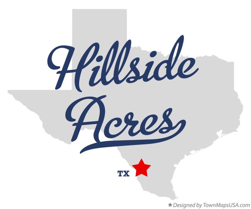 Map of Hillside Acres Texas TX
