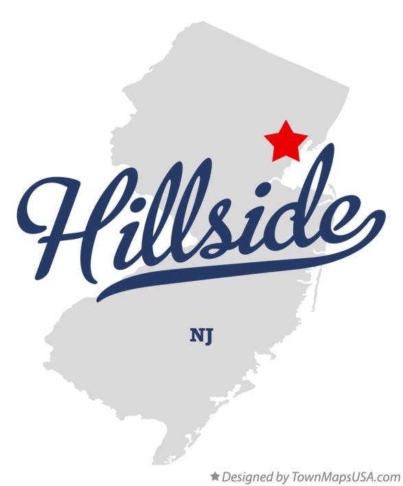 Map of Hillside New Jersey NJ