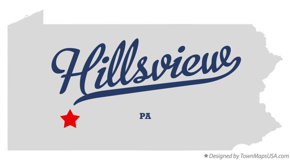 Map of Hillsview Pennsylvania PA