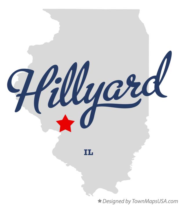 Map of Hillyard Illinois IL