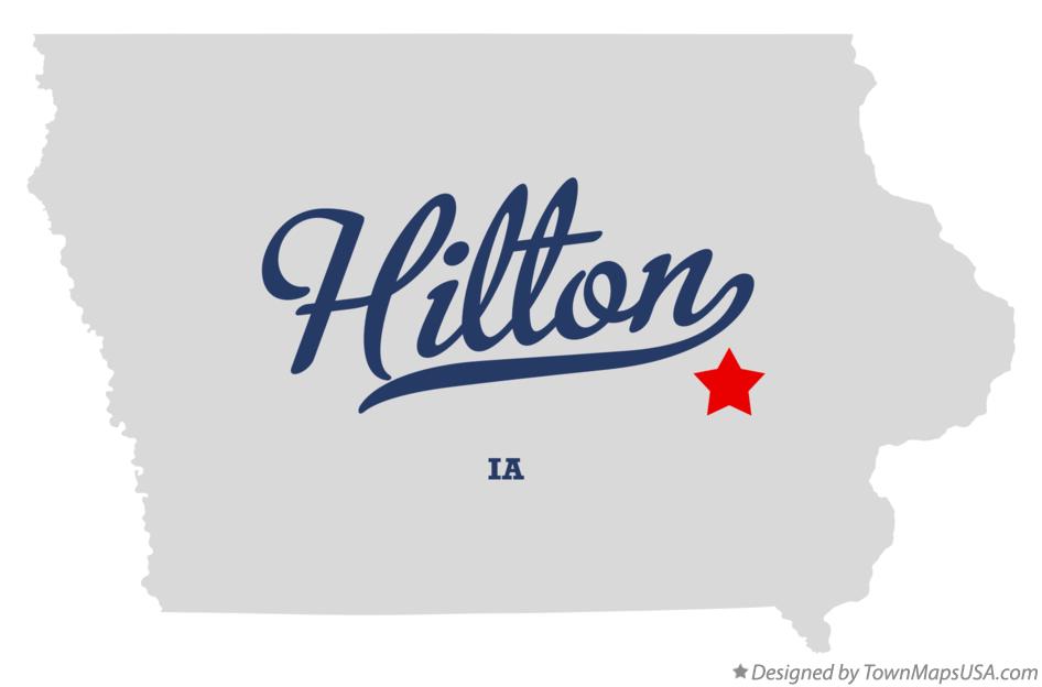 Map of Hilton Iowa IA
